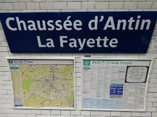 Station de métro de Chaussée d'Antin - La Fayette