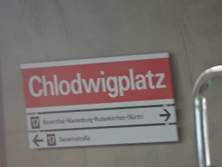 U-Bahn Haltestelle Chlodwigplatz