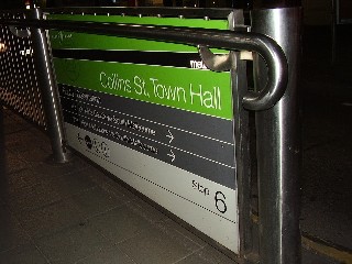 Collins st. Town hall tram stop